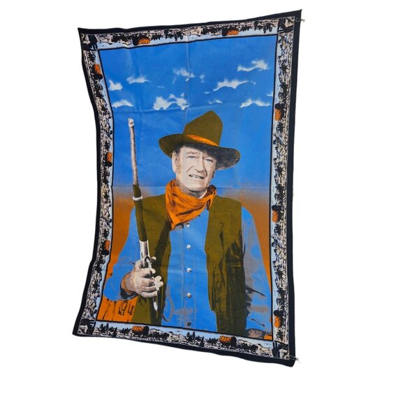 John Wayne Cowboy Western Tapestry Wall Hanging Art 53x35 Inch - Picture 10 of 10